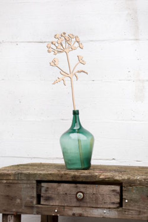 houten bloemen groep